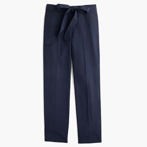 J crew tie front pant lightweight bi stretch wool